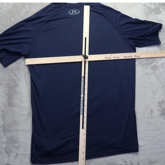 Under Armour Men's St Johns Jesuit Titans HeatGear T-Shirt Navy Blue L Loose Fit - Picture 5 of 7